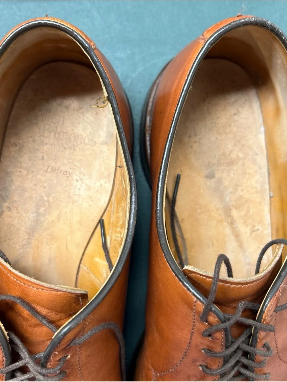 Allen Edmonds Brown Delray Split Toe Dress Shoes 12D USA Made